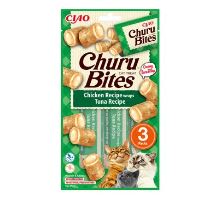 Churu Cat Bites Chicken wraps&amp;Tuna Purée 3x10g