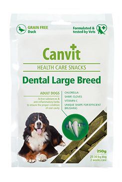 Canvit Snacks Dental Large Breed-Duck 250g