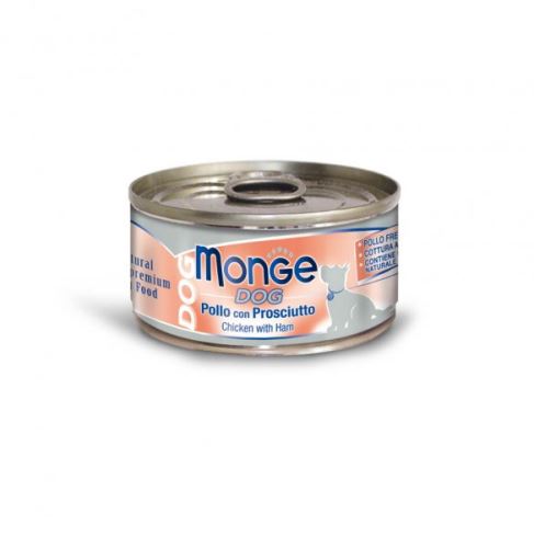 Monge Dog Natural kuřecí maso se šunkou pro psy 95g