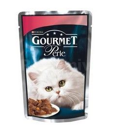 Gourmet Perle kapsa kočka s hovězím a mrkví 85g
