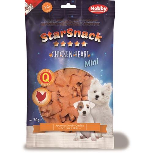 Nobby pamlsek - StarSnack MINI Chicken Heart 70g