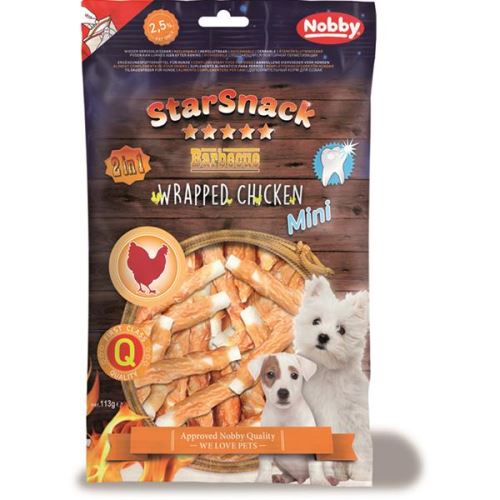 Nobby pamlske - StarSnack Barbecue MINI Wrapped Chicken 7,5cm, 113g