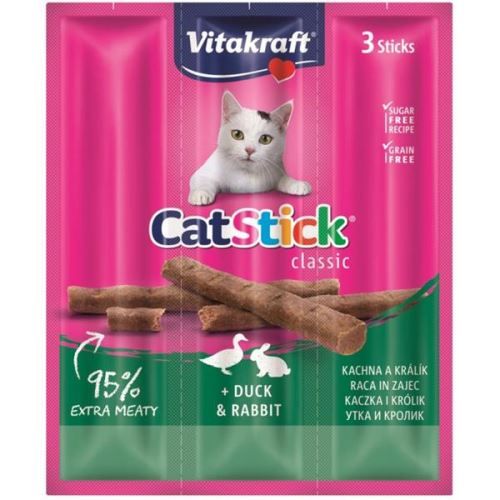Vitakraft Stick mini cat kachna + králík 3 ks