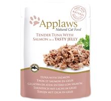 APPLAWS cat pouch tuna wholemeat with salmon in jelly 70g kapsička