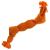 DOG FANTASY Uzel oranžový pískací 2 knoty 35 cm 1ks
