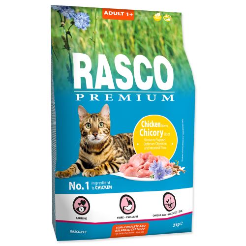 Rasco Premium Cat Kibbles Adult, Chicken, Chicori Root 2kg