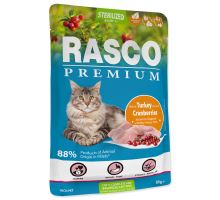 Rasco Premium Cat Pouch Sterilized,  Turkey, Cranberries 85g