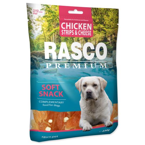 Pochoutka RASCO Premium proužky kuřecí se sýrem 230g