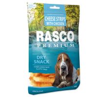 Pochoutka RASCO Premium proužky sýru obalené kuřecím masem 80g