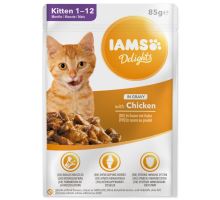 IAMS kitten delights chicken in gravy 85g kapsička