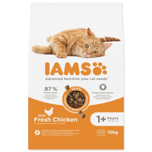 IAMS for Vitality Adult Cat Food with Fresh Chicken 2 balení 10kg