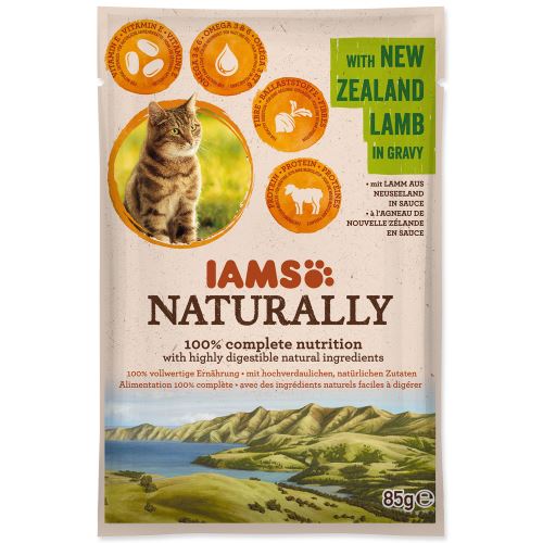 IAMS Cat Naturally with New Zealand Lamb in Gravy 85g