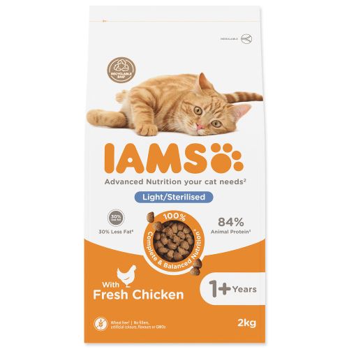IAMS for Vitality Weight Control Cat Food with Fresh Chicken 2kg