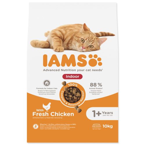 IAMS for Vitality Indoor Cat Food with Fresh Chicken 2 balení 10kg