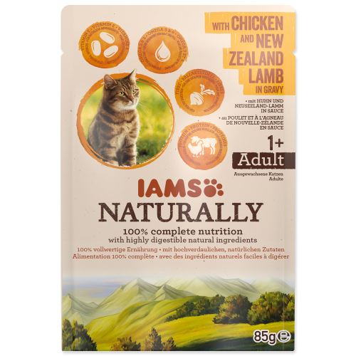 IAMS Cat Naturally with Chicken & New Zealand Lamb in Gravy 85g