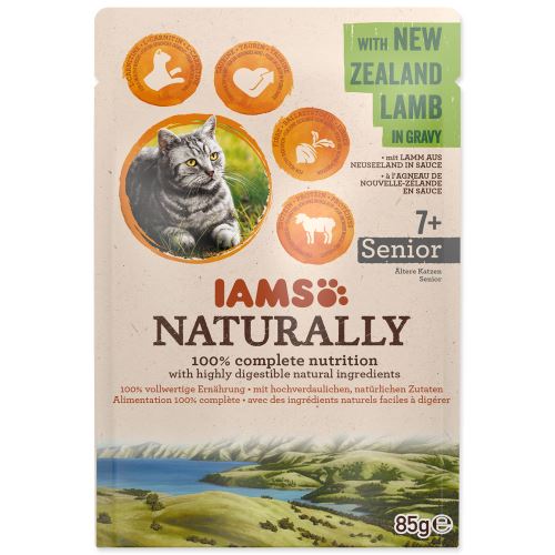 IAMS Cat Naturally Senior with New Zealand Lamb in Gravy 85g