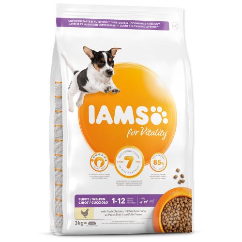 IAMS Dog Puppy Small & Medium Chicken 2 balení 12kg
