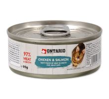 ONTARIO Cat Chicken Pieces + Salmon 95g