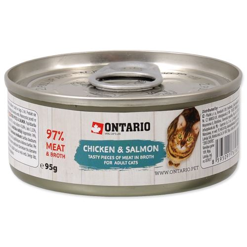 ONTARIO Cat Chicken Pieces + Salmon 95g