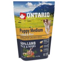 ONTARIO Puppy Medium Lamb &amp; Rice 0,75KG