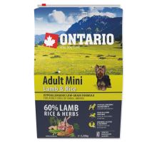 ONTARIO Adult Mini Lamb &amp; Rice 2,25kg