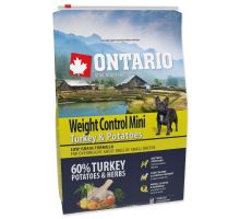 ONTARIO Dog Mini Weight Control Turkey &amp; Potatoes 2,25kg