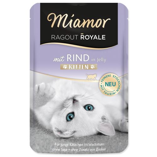 MIAMOR Ragout Royale Kitten hovězí v želé 100g