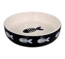 MAGIC CAT Miska keramická potisk ryba černá 13 cm 0,26l