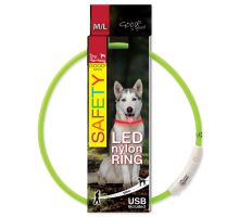 Obojek DOG FANTASY LED nylonový zelený M/L