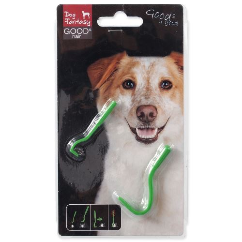 Háček na klíšťata DOG FANTASY plastový 2 velikosti 0