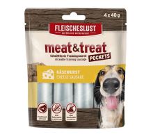 Meat &amp; treat cheese sausage 4x40g