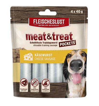Meat & treat cheese sausage 4x40g
