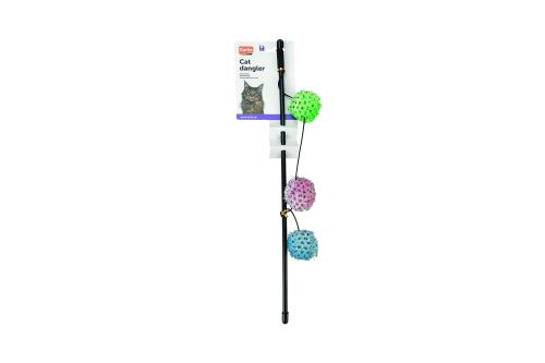 Karlie-Flamingo Škádlítko se třemi chlupatými míčky, rolničkou a catnipem 50cm