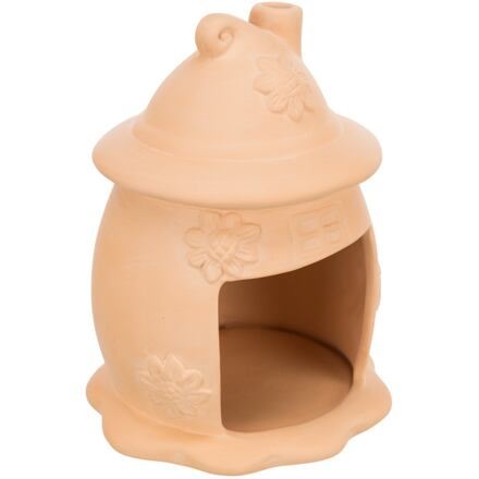 Keramický domek pro myši - vejce s kloboučkem,  ? 11 × 14 cm, terakota